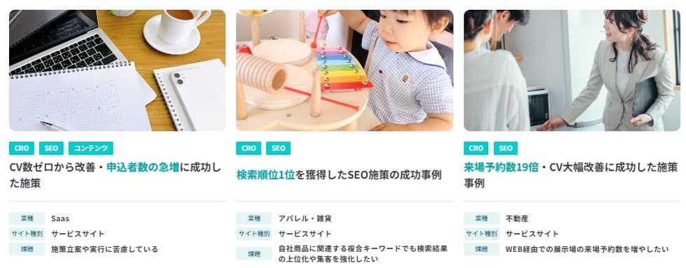 グランネットのSEO
施策の一例