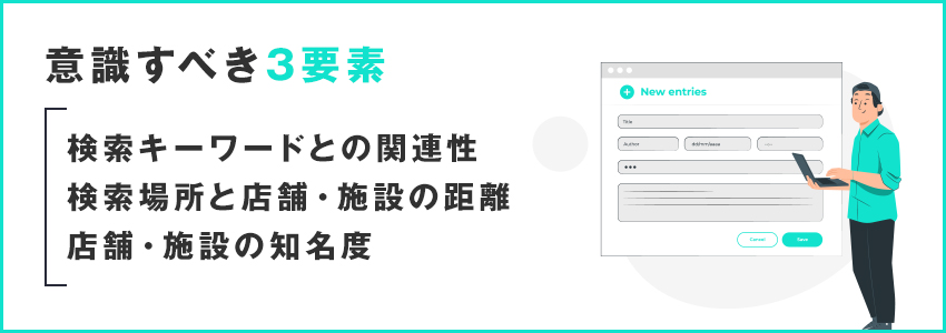 ローカルSEOで意識すべき3要素