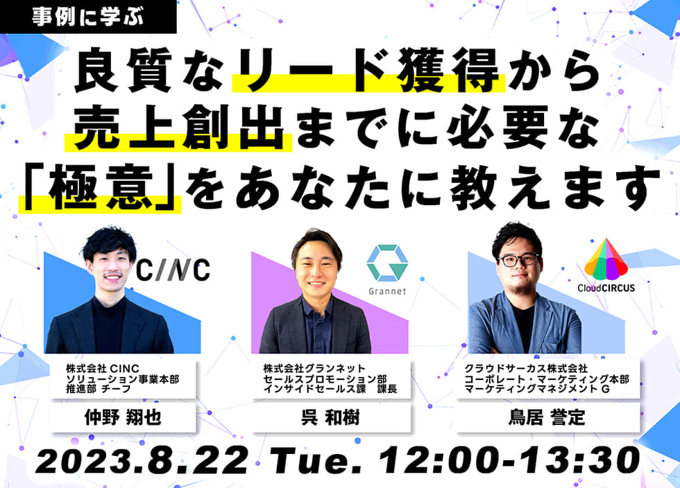 事例に学ぶー良質なリード獲得から売上創出までに必要な「極意」をあなたに教えます