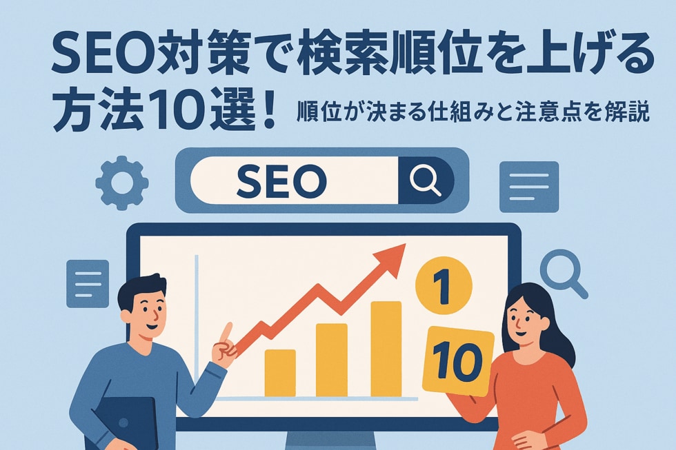 SEO対策で検索順位を上げる方法を10個解説いたします。