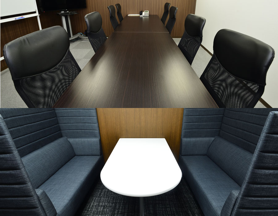 会議室と待合スペース